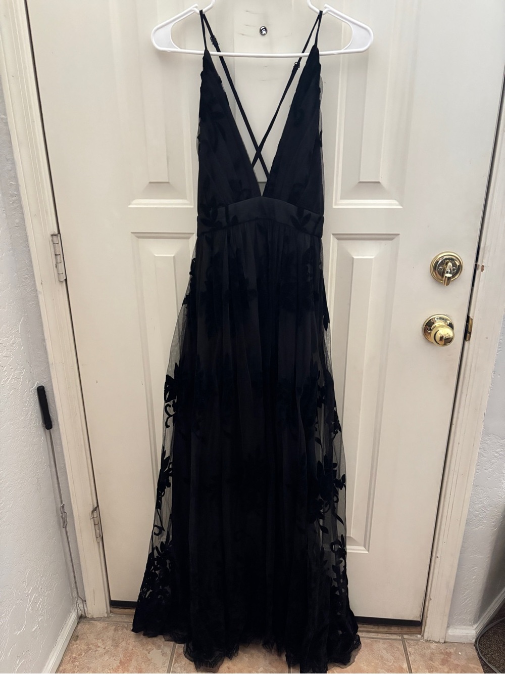 Windsor Black Lace Overlay Maxi Dress